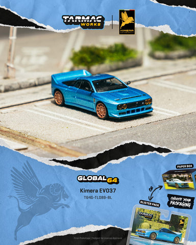 (Pre-Order) 1/64 Tarmac T64G-TL089-BL Kimera EVO37 Blue