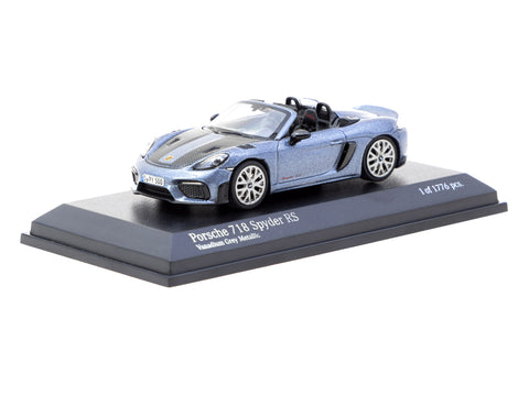 1/64 Tarmac T64MC-008-VG Porsche 718 Spyder RS Vanadium Grey Metallic