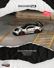 (Pre-Order) 1/64 Tarmac T64MC-023-WR Porsche GT3RS (992.1) MR White Red Tarmac Special Edition