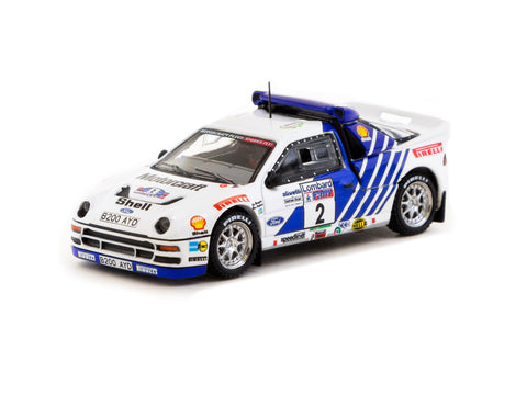1/64 Tarmac T64P-001-86RAC02 Ford RS200 Lombard RAC Rally 1986 Stig Blomqvist/ Bruno Berglund