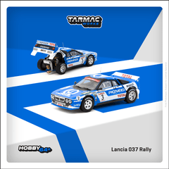 (Pre-Order) 1/64 Tarmac T64P-TL002-83YR03 Lancia 037 Rally Ypres 24 Hours Rally 1983 J.C. Andruet/ F. Sappey