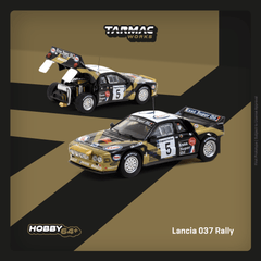 (Pre-Order) 1/64 Tarmac T64P-TL002-85CAT05 Lancia 037 Rally Rally Catalunya 1985 F. Tabaton/ L. Tedeschini