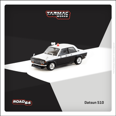 (Pre-Order) 1/64 Tarmac T64R-052-PC Datsun 510 Police Car