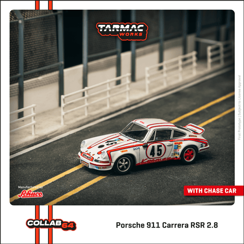 (Pre-Order) 1/64 Tarmac T64S-023-73LM45 Porsche 911 Carrera RSR 2.8 24h Le Mans 1973 #45 Winner