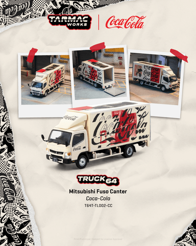(Pre-Order) 1/64 Tarmac T64T-TL002-CC Mitsubishi Fuso Canter Coca- Cola