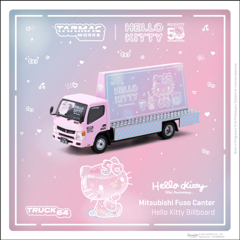 (Pre-Order) 1/64 Tarmac T64T-TL002-HK Mitsubishi Fuso Canter Hello Kitty Billboard