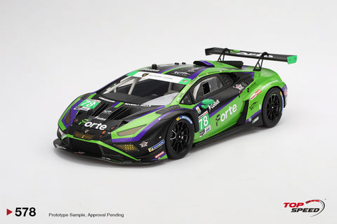 (Pre-Order) 1/18 Top Speed TS0578 Lamborghini Huracán GT3 EVO2 #78 Forte Racing 2024 IMSA Daytona 24 Hrs