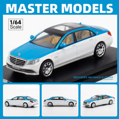 (Pre-Order) 1/64 Master MMMS650BLW Mercedes-Maybach S650 Blue/ White LHD