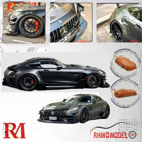 (Pre-Order) 1/64 Rhino Model RMMAGTBK Mercedes-AMG GT C190 Black