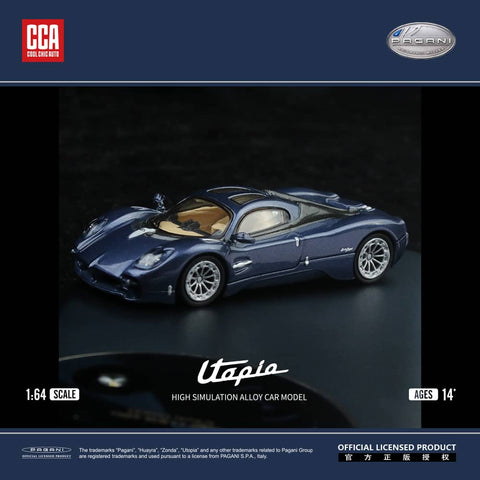 (Pre-Order) 1/64 CCA MDM646604 Pagani Utopia Dark Blue LHD