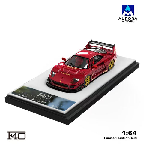 (Pre-Order) 1/64 Aurora Model AMFF40R Ferrari F40 Red LHD