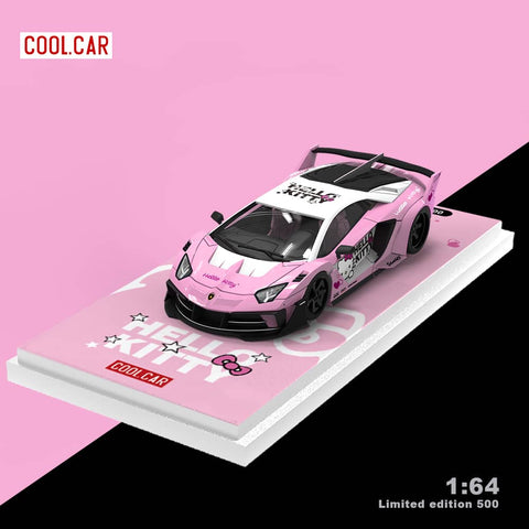 (Pre-Order) 1/64 Cool Car CC643825 Lamborghini Aventador LP700-4 GT Evo Hello Kitty Pink LHD