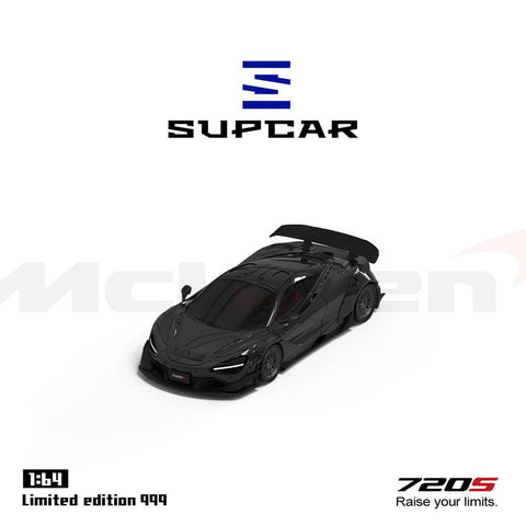 (Pre-Order) 1/64 SupCar SC64012 McLaren 720S Black LHD