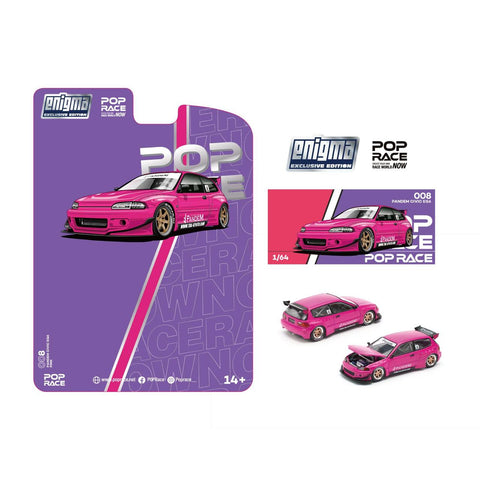 (Pre-Order) 1/64 Pop Race PRE008 Pandem Civic EG6 Pink