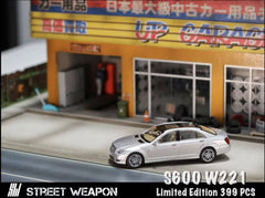 (Pre-Order) 1/64 Street Weapon SWMBS600S Mercedes-Benz S-Class S600 W221 Silver LHD