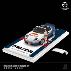 (Pre-Order) 1/64 Time Micro TM646907-1 Mazda MX-5 Red Bull w/ Figurine