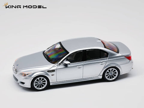 (Pre-Order) 1/64 King Model KMBE60S BMW M5 E60 Sedan Silver LHD