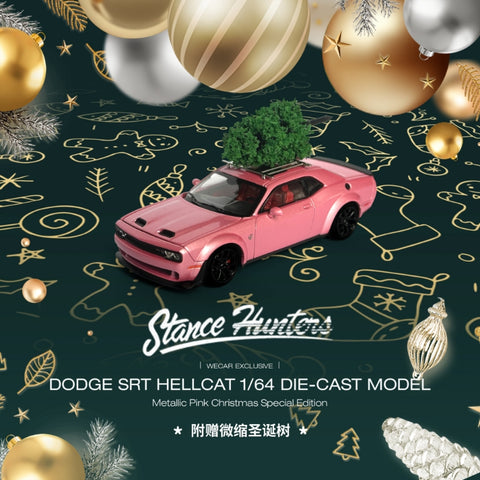 (Pre-Order) 1/64 Stance Hunters SHDCHCP Dodge Challenger SRT Hellcat Christmas Pink LHD