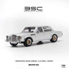 (Pre-Order) 1/64 BSC BSCMB300SELS Mercedes-Benz 300SEL 6.8 AMG W109 Silver LHD