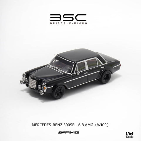 (Pre-Order) 1/64 BSC BSCMB300SELBK Mercedes-Benz 300SEL 6.8 AMG W109 Black LHD