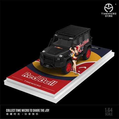 (Pre-Order) 1/64 Time Micro TM641309-1 Mercedes-Benz G550 W463 2017 Red Bull LHD w/ Figurine