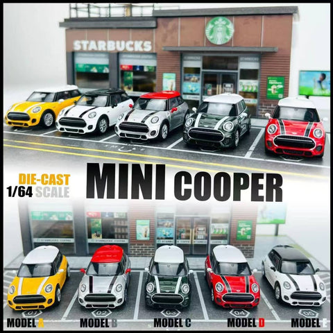 (Pre-Order) 1/64 Stance Hunters SHMCGW Mini Cooper Green/ White LHD