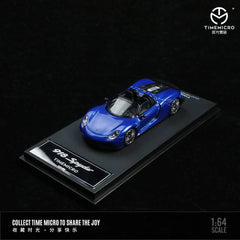 (Pre-Order) 1/64 Time Micro TM643525 Porsche 918 Spyder Dark Blue LHD