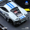 (Pre-Order) 1/64 Aurora Model AMFF8CG Mansory F8XX Cement Grey w/ Blue Stripes LHD