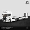 (Pre-Order) 1/64 Time Micro TM647501 Scania S730 V8 Flatbed Transport Vehicle White LHD