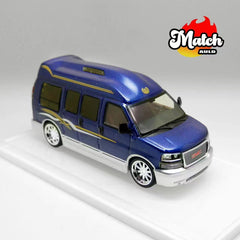 (Pre-Order) 1/64 Auld Match AMGMCSBL GMC Savana Metallic Blue LHD