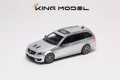 (Pre-Order) 1/64 King Model KMMBC63WS Mercedes-Benz C63 AMG W204 Wagon Silver LHD