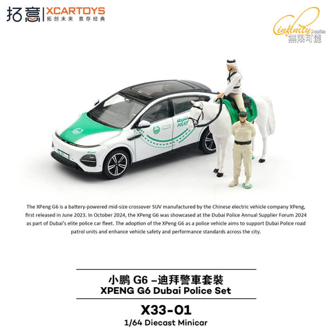 (Pre-Order) 1/64 XCarToys X33-01 Xpeng G6 Dubai Police Set