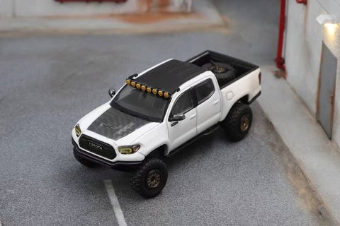 (Pre-Order) 1/64 GCD 511 Toyota Tacoma N300 Widebody White/ Carbon LHD