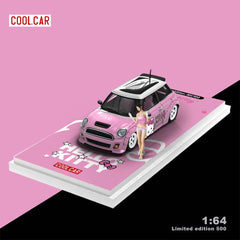 (Pre-Order) 1/64 Cool Car CC643635-1 Mini Cooper Hello Kitty Pink w/ Figurine