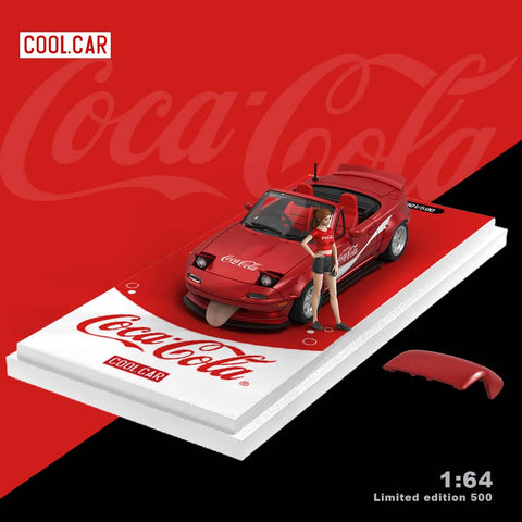 (Pre-Order) 1/64 Cool Car CC646910-1 Eunos Roadster Coke Metallic Red w/ Figurine