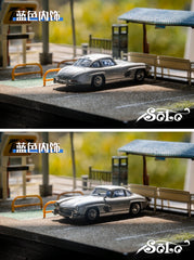 (Pre-Order) 1/64 Solo SMB300SLSBL Mercedes-Benz 300SL Coupe W198 Silver w/ Blue Interior LHD