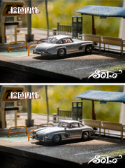 (Pre-Order) 1/64 Solo SMB300SLSBN Mercedes-Benz 300SL Coupe W198 Silver w/ Brown Interior LHD