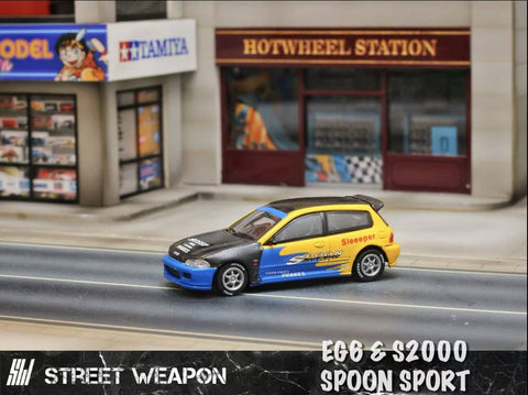 (Pre-Order) 1/64 Street Weapon SWHCEG6SC Honda Civic EG6 Spoon/ Carbon