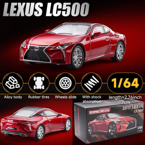 (Pre-Order) 1/64 Enchery ELLC500R Lexus LC500 Metallic Red LHD