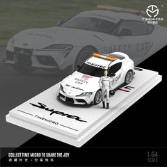 (Pre-Order) 1/64 Time Micro TM647412-1 Toyota Supra A90 Safety Car White LHD w/ Figurine