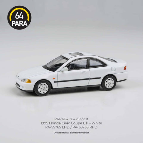 (Pre-Order) 1/64 PARA64 PA-65765 Honda Civic Coupe EJ1 1995 White RHD