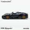 1/64 Time Micro TM643528 Porsche 918 Spyder Black LHD