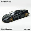 1/64 Time Micro TM643528 Porsche 918 Spyder Black LHD