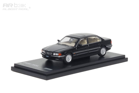 (Pre-Order) 1/64 Almost Real 630201001 BMW 7 Series Mk3 E38 750iL Black LHD