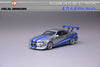 (Pre-Order) 1/64 Focal Horizon FHNSR34SB Nissan Skyline GT-R R34 FNF Silver/ Blue