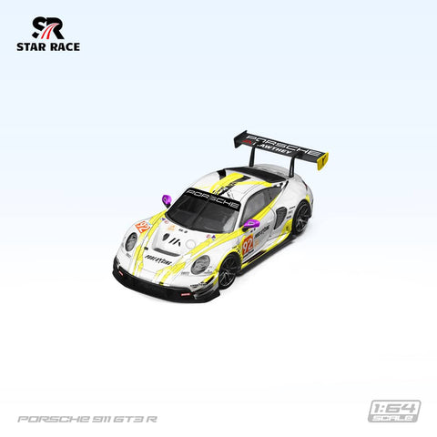 (Pre-Order) 1/64 Star Race SR64039 Porsche 911 GT3 R White/ Yellow #92 LHD