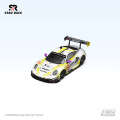 (Pre-Order) 1/64 Star Race SR64039 Porsche 911 GT3 R White/ Yellow #92 LHD