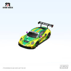 (Pre-Order) 1/64 Star Race SR64040 Porsche 911 GT3 R Yellow/ Green #912 LHD