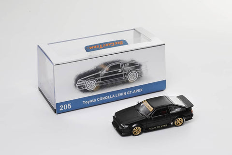 1/64 DCT 205 RWB Corolla Levin GT-APEX AE86 Black RHD