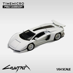 (Pre-Order) 1/64 Time Micro TM647702 Lamborghini Countach LPI800-4 Grey White LHD